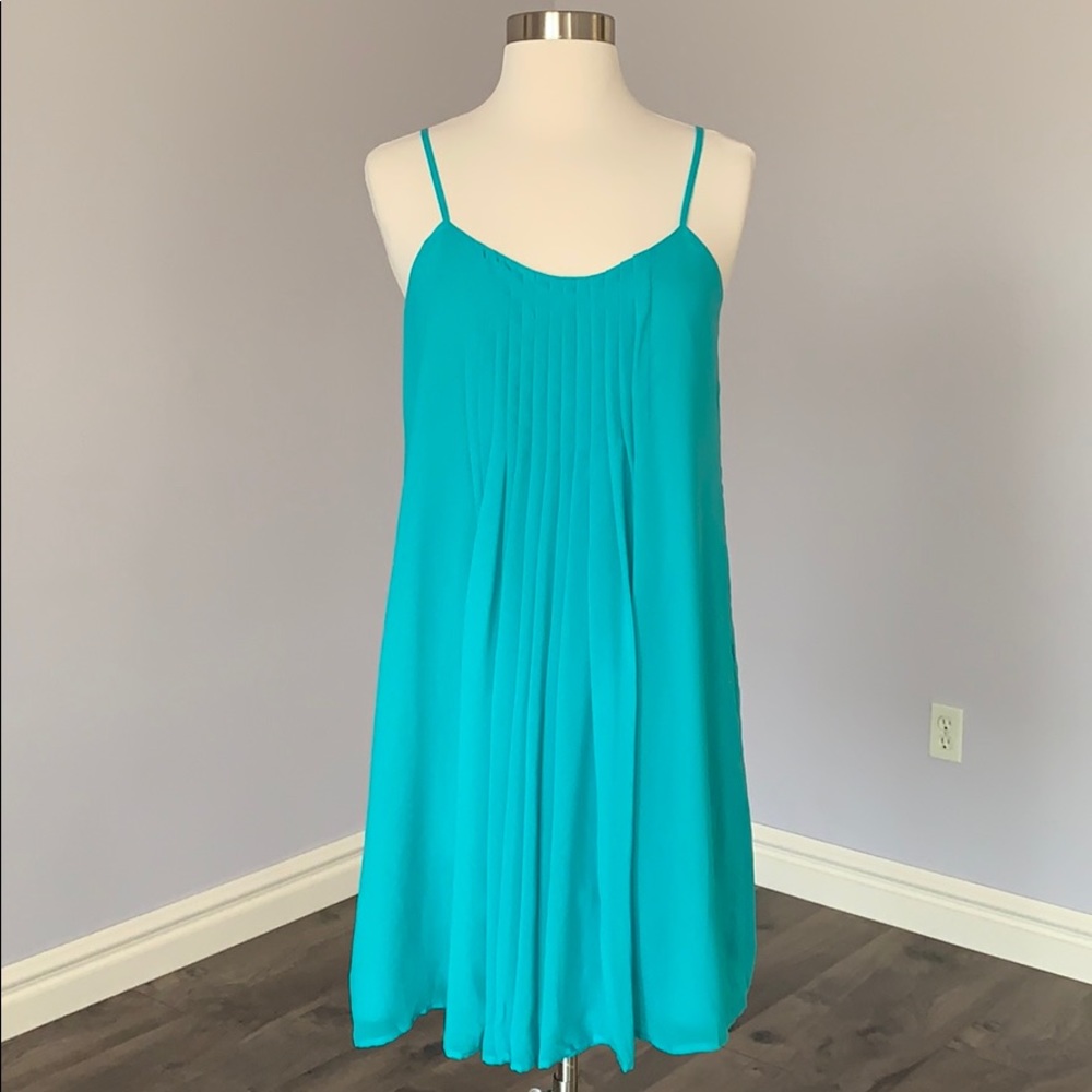 Victoria Secret Aqua Pleated Sundress (S)